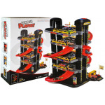 Garáž 5-úrovňová na batérie + výťah - čierno-červená